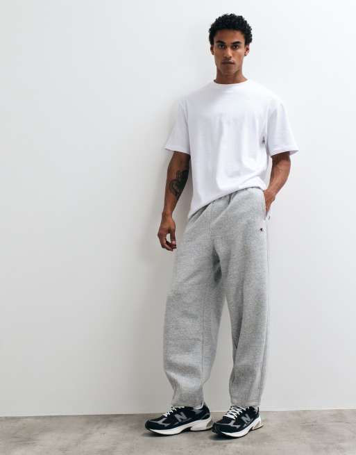 Champion Champion Core Heritage pants barrel leg drawstring jogger in grey, 1 of 5