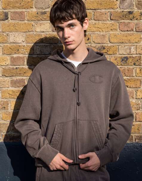 Champion Champion Laundry Full Zip hoodie in khaki - view 1