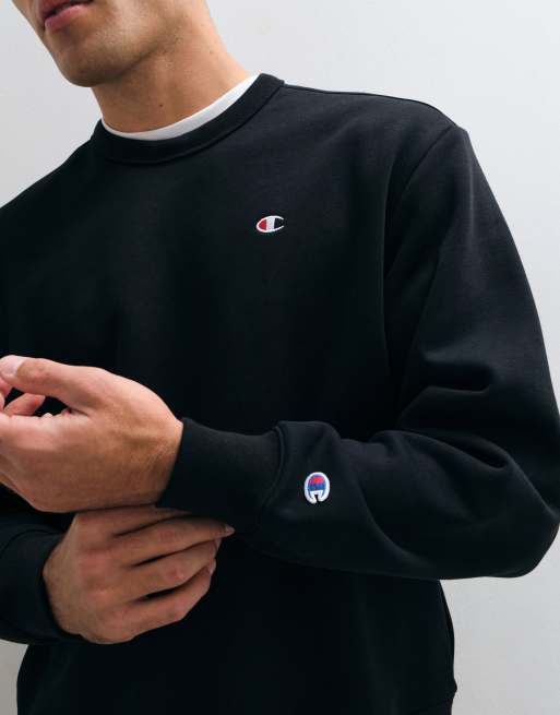 Champion Champion Modern Heritage crewneck sweatshirt in black, 2 of 5