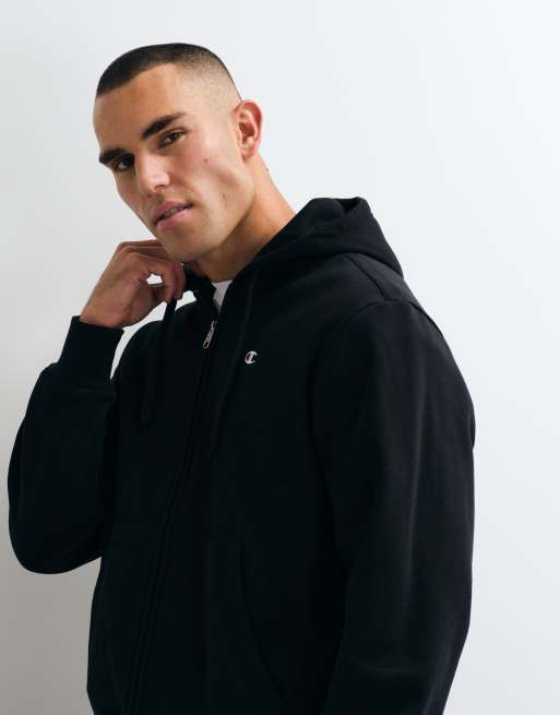 Champion Champion Modern Heritage full zip hoodie in black, 1 of 5