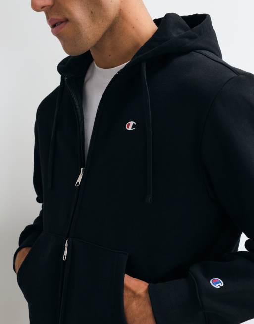 Champion Champion Modern Heritage full zip hoodie in black, 4 of 5