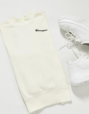 Champion cowl neck sweatshirt in white 