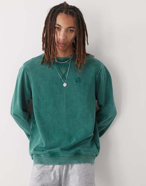 Champion crew neck jumper in green - view 1