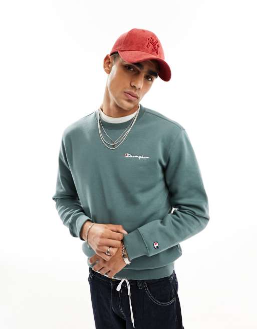 Green champion store crewneck