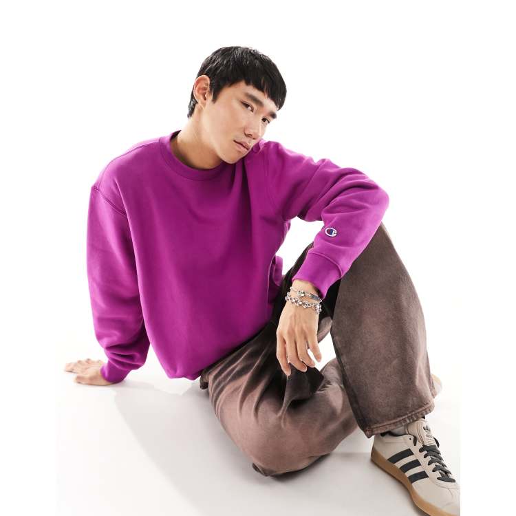 Champion purple crew neck sale