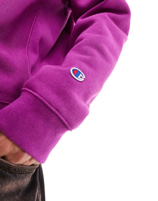 Champion pink fleece 2024 crew neck sweatshirt