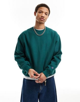 Champion crew neck sweat in teal