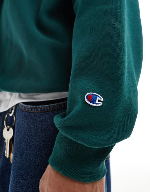Champion crew neck sweat in teal ASOS