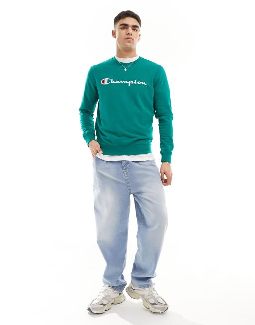 Champion sweater on sale dark green sneakers