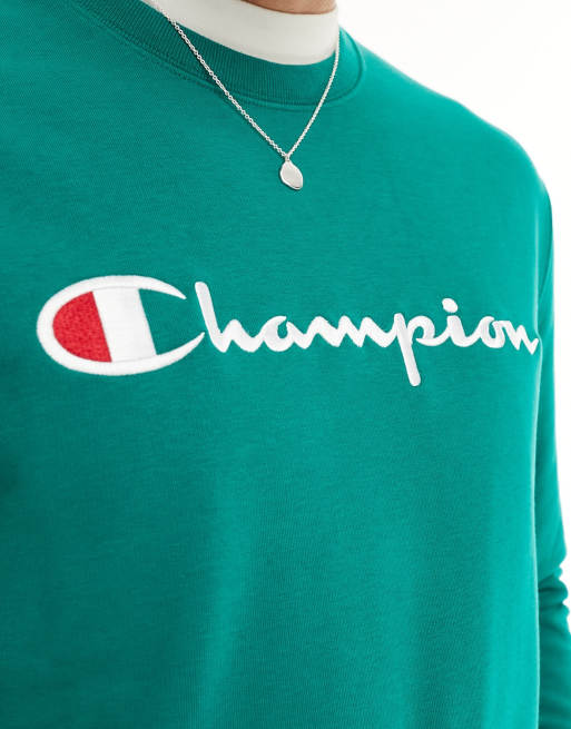 Dark green hot sale champion sweater