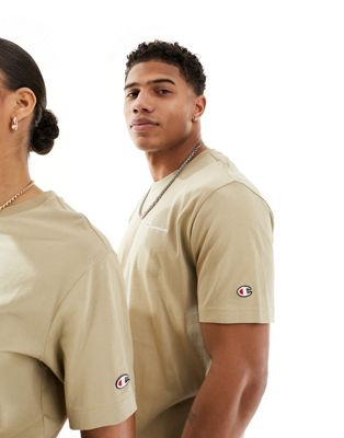 Champion unisex crew neck t-shirt in beige