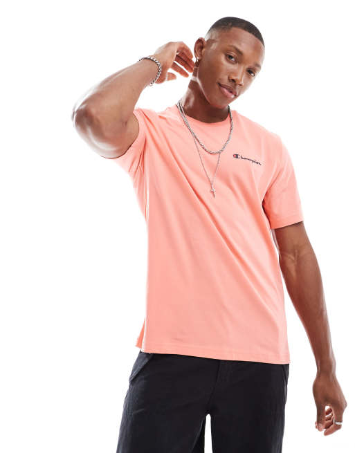 Champion crew neck t shirt in coral ASOS