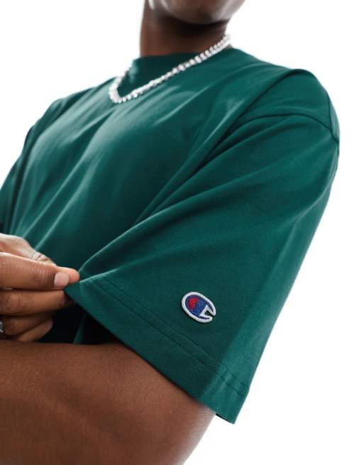 Champion crew neck t shirt in teal ASOS