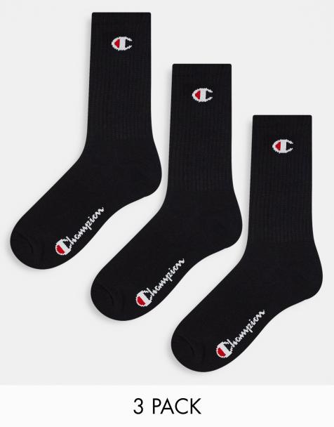 Champion crew socks in black 3 pack - view 1
