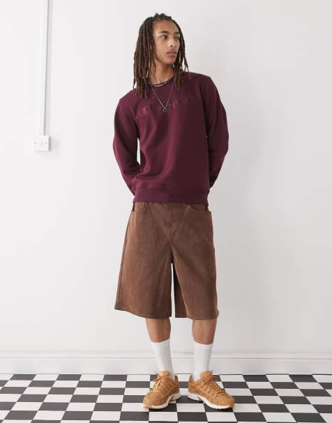 Champion crewneck sweatshirt in burgundy - view 1
