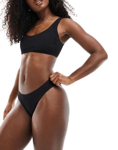 Champion crinkle bikini bottoms in black - view 1