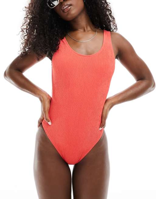 Champion crinkle swimsuit in red