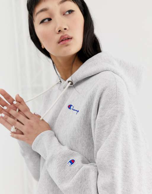 Gray champion best sale cropped hoodie