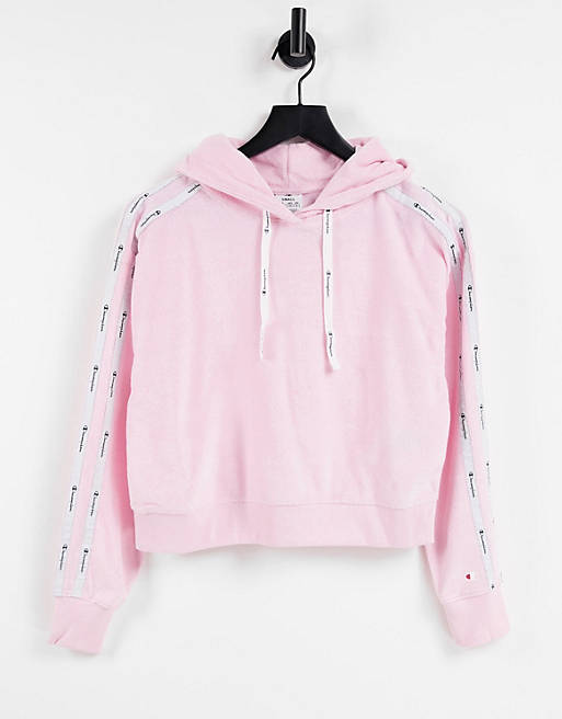 Champion cropped hoodie in pink