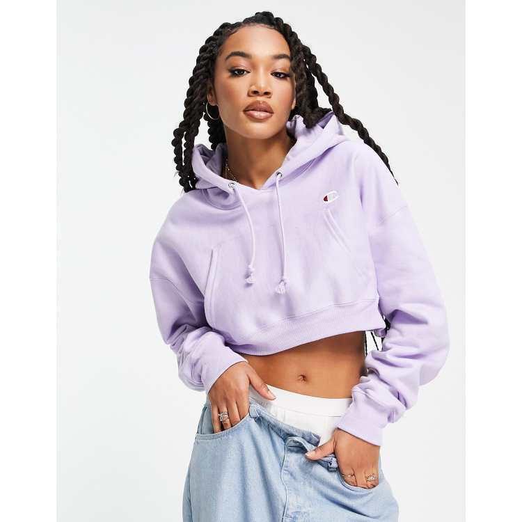 Champion crop hotsell logo hoodie