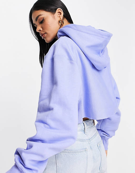 | Champion blue hoodie small cropped in with ASOS logo