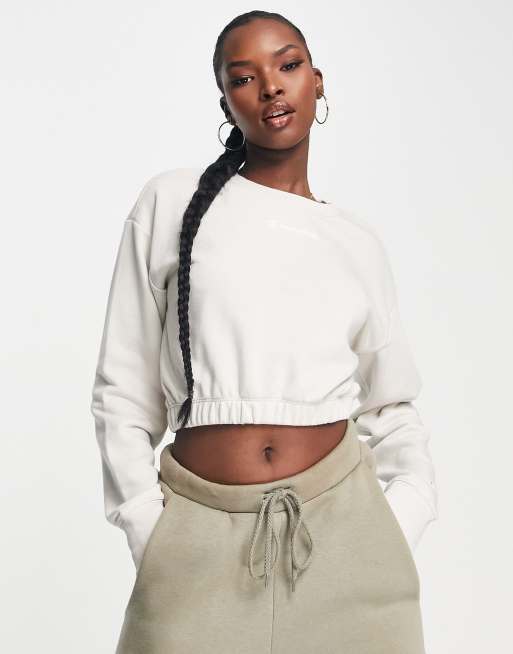 Champion crop top store sweatshirt