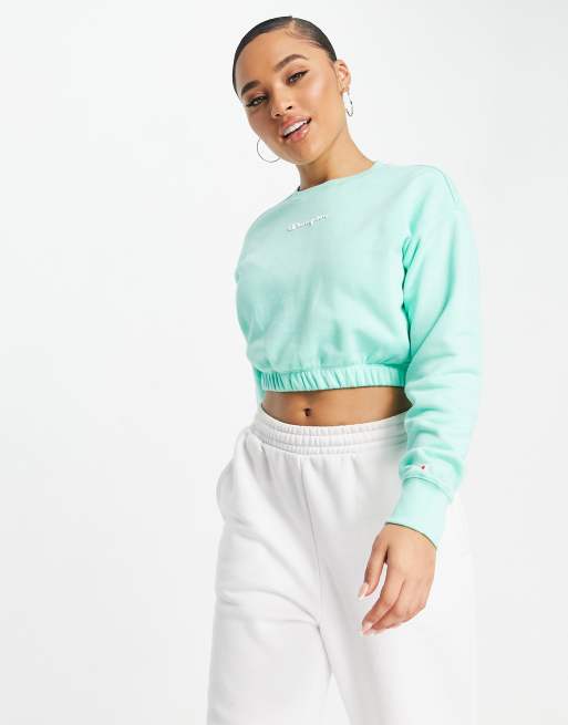 Women's champion crop top hot sale sweatshirt