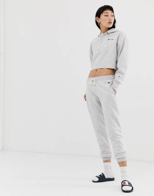 Champion crop hoodie joggers co ord ASOS