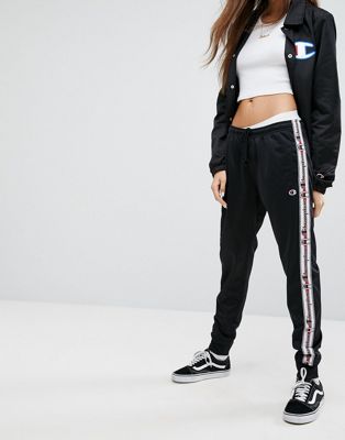 Cuffed Tracksuit Bottoms With Logo Tape 