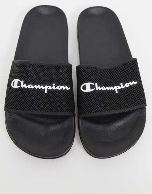 Champion flip hot sale flops black