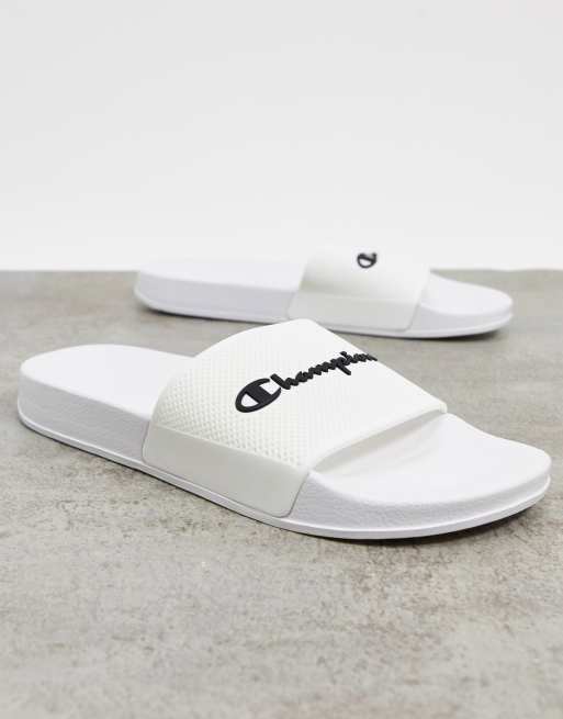 Champion store slides white