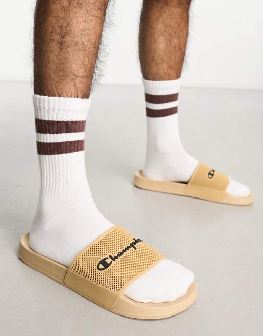 Champion slides cheap on feet