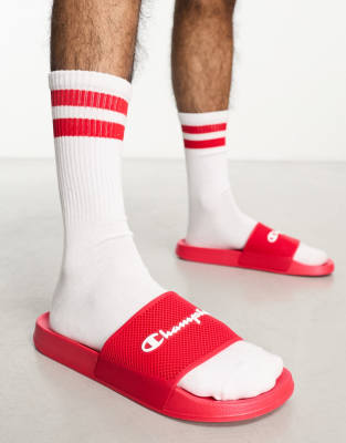 Champion Champion Daytona unisex slides in red