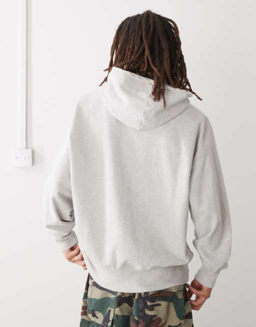 Champion Felpa grigia con cappuccio e stampa ASOS