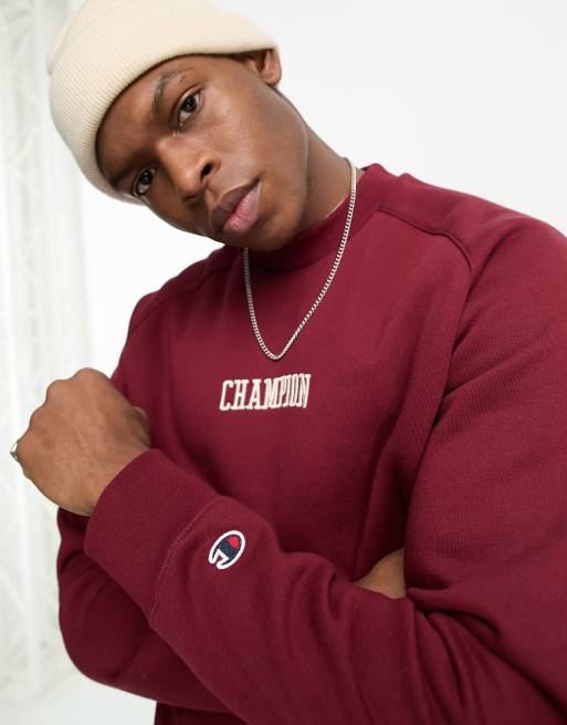 Champion Felpa rossa con logo piccolo ASOS