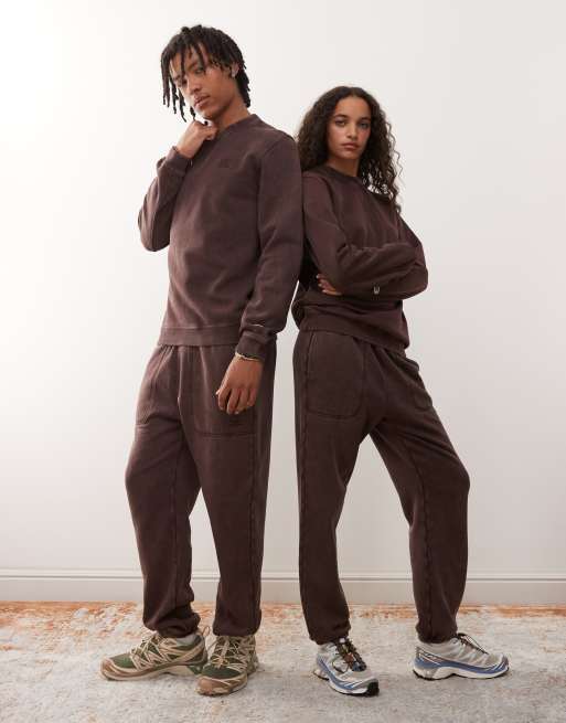 Champion - Felpa unisex marrone girocollo, 2 di 4