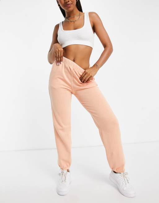 Champion fleece jogger in peach