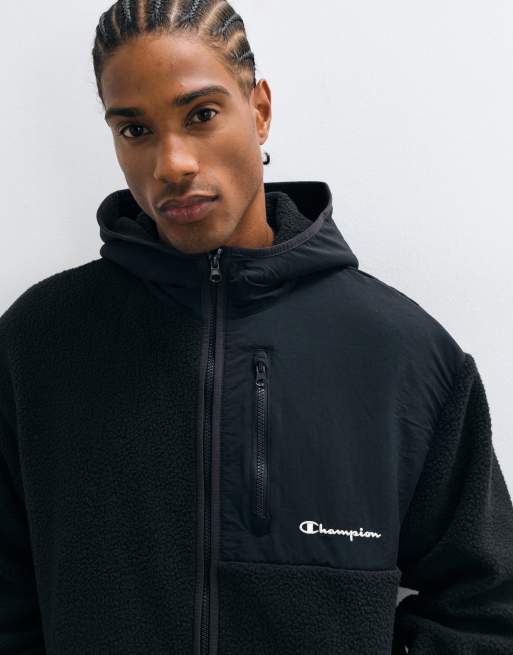 Champion fleecehoodie med dragkedja i svart, 3 av 5