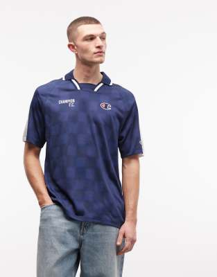 Fußballtrikot in Blau und Weiß Blau 2XL