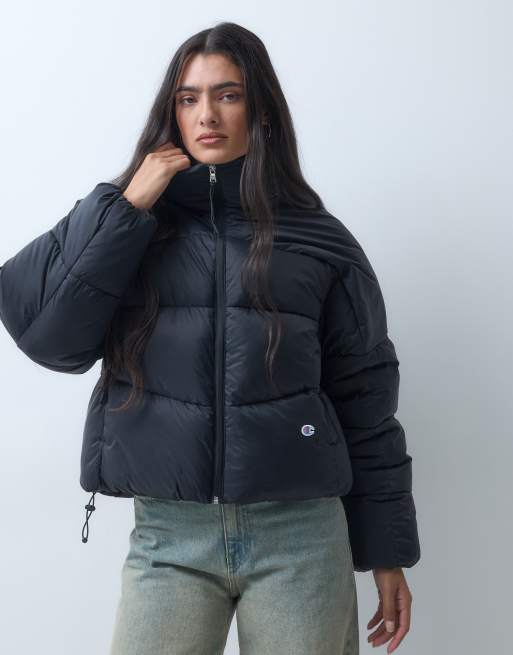 Champion Future Memories chaqueta acolchada con capucha de mujer en negro - BLACK, 3 de 5