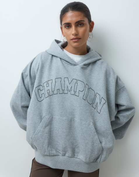 Champion Future Memories dames oversized hoodie in grijs - view 1