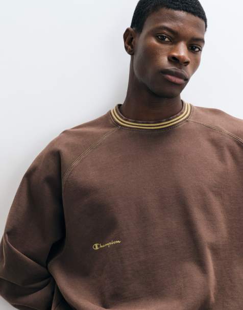 Champion Future Memories felpa oversize girocollo marrone - view 1