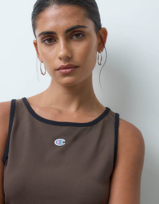 Champion Future Memories fitted tank top in brown, 2 of 4