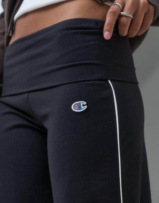 Champion Future Memories fold over waistband pants in black, 3 of 5
