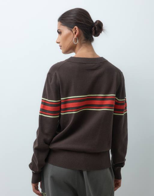 Champion Future Memories jersey oversize de cuello redondo en marrón, 4 de 4