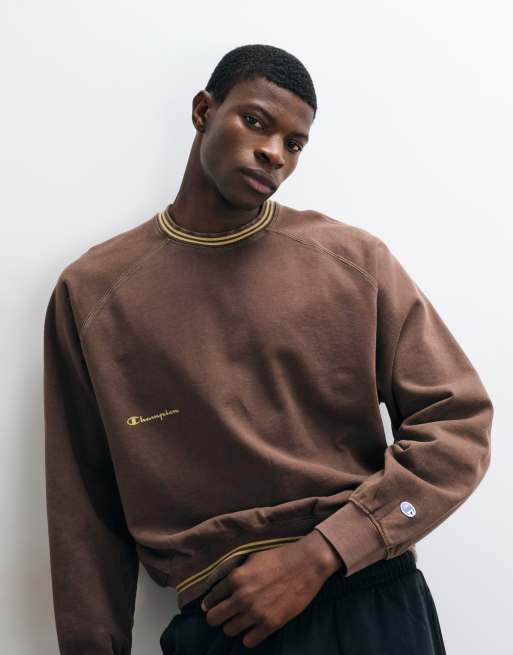 Champion Future Memories oversized crewneck sweatshirt in brown, 3 of 5