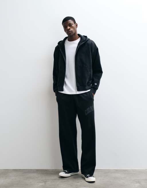 Champion Future Memories oversized full zip hoodie in black, 4 of 5