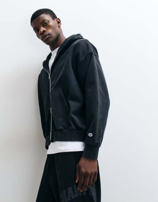 Champion Future Memories oversized full zip hoodie in black, 5 of 5