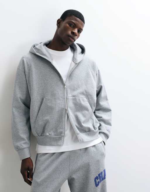 Champion Future Memories hoodie and open hem trackies in grey, 2 of 4