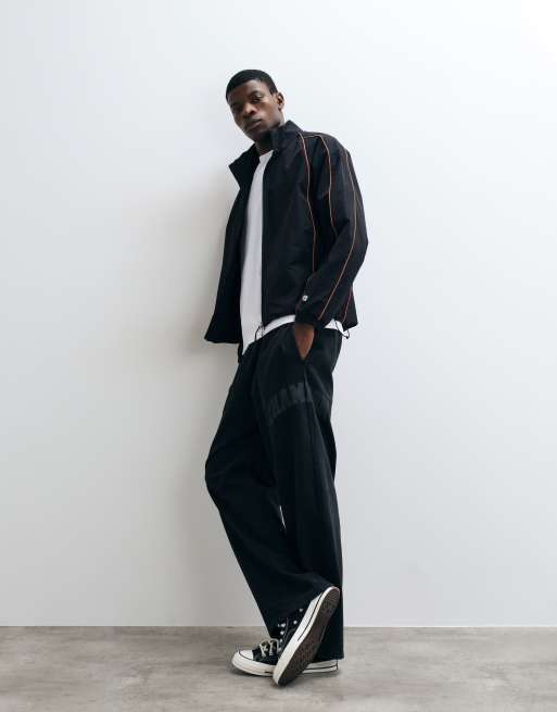 Champion Future Memories oversized full zip jacket in black and red, 3 of 5